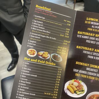 Hispaniola - Breakfast and drink menu - Haitian Near Me - Spring Valley, New York