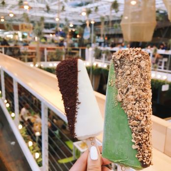 Popbar - Green Tea Gelato with milk chocolate and crushed waffle cone - Desserts Near Me - Anaheim, California Popbar - Green Tea Gelato with milk chocolate and crushed waffle cone - Desserts Near Me - Anaheim, California