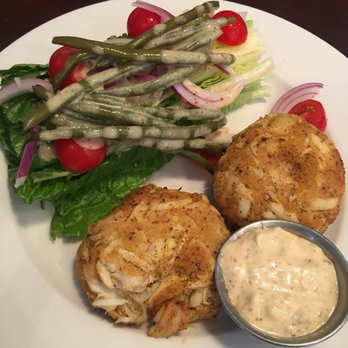 Lib's Grill - Crab cakes with romaine heart salad - crab cake so fresh so meaty yummy - Seafood Near Me - Perry Hall, Maryland