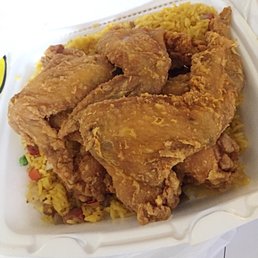 Pork fried rice with wings