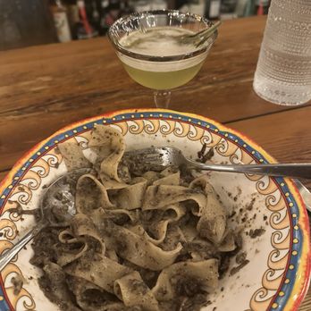 Enoteca Athena - Joyful Tidings cocktail and the funghi con panna (mushroom pasta) - Wine Bars Near Me - Brunswick, Maine Enoteca Athena - Joyful Tidings cocktail and the funghi con panna (mushroom pasta) - Wine Bars Near Me - Brunswick, Maine