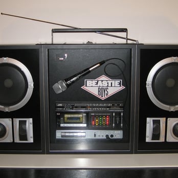 April 7s Custom Framing - signed beastie boys mic made to look like a boom box, lights up and the speakers work! - Framing Near Me - Chicago, Illinois
