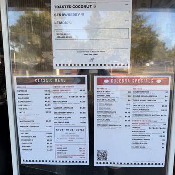 Culebra Coffee - Menu - Coffee & Tea Near Me - Lodi, California