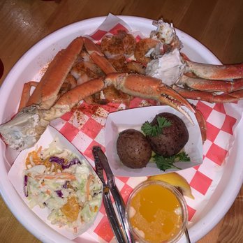 Shells Seafood - Crab & Crab 'N Shrimp Trio with side of Cole slaw and Parsley Potatoes - Seafood Near Me - St. Pete Beach, Florida Shells Seafood - Crab & Crab 'N Shrimp Trio with side of Cole slaw and Parsley Potatoes - Seafood Near Me - St. Pete Beach, Florida