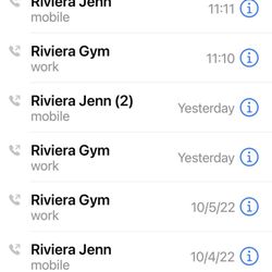 Riviera Fitness Center - Phone calls
