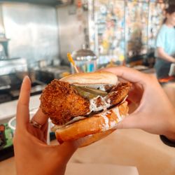 Dino's - Hot chicken sandwich