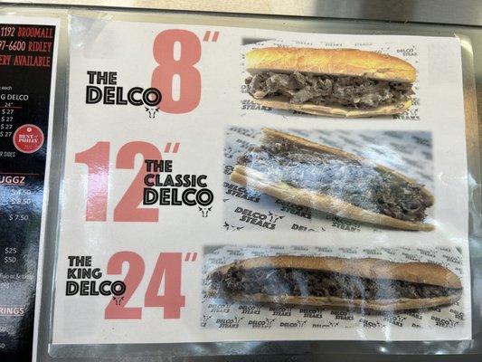 Menu photo 2 Delco Steaks Folsom, PA Menu photo 2 Delco Steaks Folsom, PA