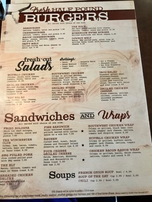 Menu photo 2 Winchesters Restaurant & Saloon Delta, OH
