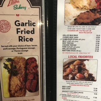 Liliha Bakery - Main dishes and garlic fried rice special - Bakeries Near Me - Honolulu, Hawaii Liliha Bakery - Main dishes and garlic fried rice special - Bakeries Near Me - Honolulu, Hawaii