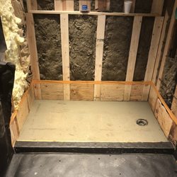 Excel Shower Pans - The show pan in progress