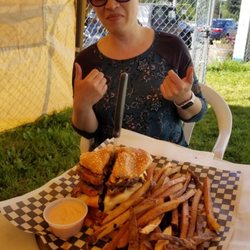 Joe's Place - Bucoda burger- definitely enough to feed two!!!!