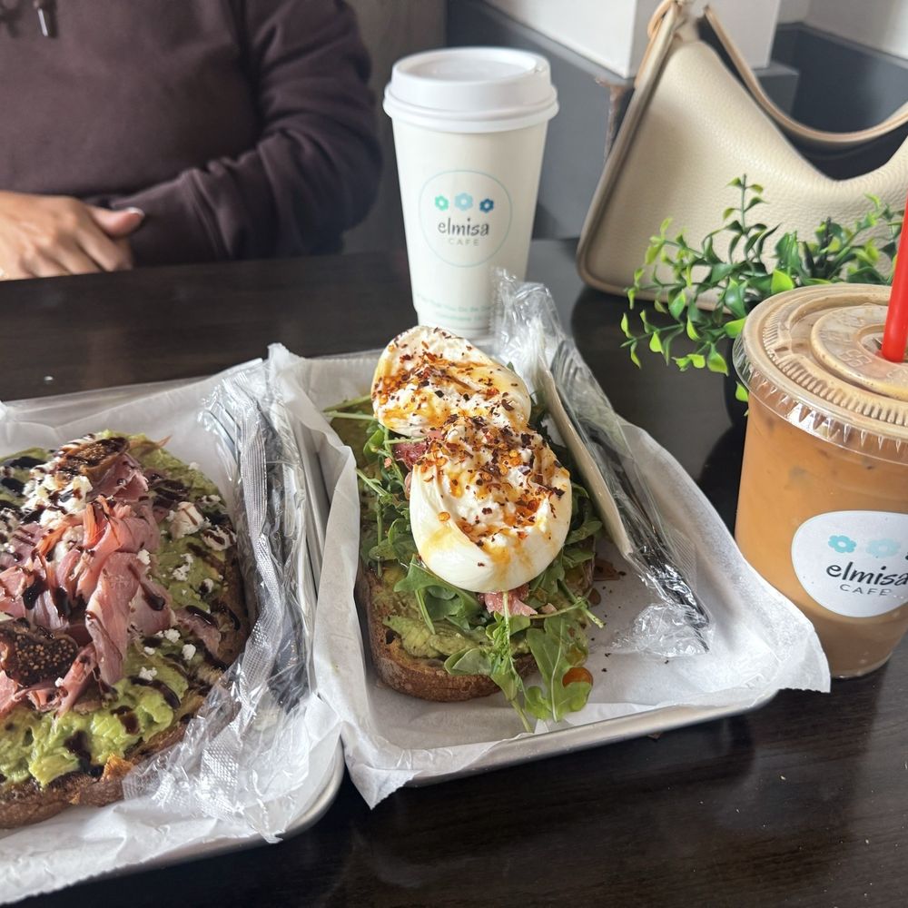 Elmisa Cafe - PB hot latte & cinnamon oat latte Prosciutto & Fig Hey Honey Burrata - Breakfast & Brunch Near Me - San Diego, California Elmisa Cafe - PB hot latte & cinnamon oat latte Prosciutto & Fig Hey Honey Burrata - Breakfast & Brunch Near Me - San Diego, California