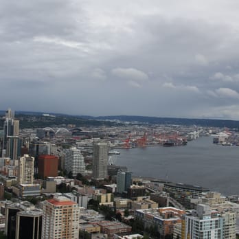 Space Needle - View from the observation deck at the Space Needle - Landmarks & Historical Buildings Near Me - Seattle, Washington