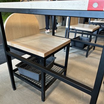 Midori Ramen - Basket underneath the chair for your belongings - Ramen Near Me - Scarborough, Ontario Midori Ramen - Basket underneath the chair for your belongings - Ramen Near Me - Scarborough, Ontario
