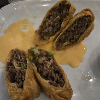 Oak & Stone - Philly Cheesesteak Eggrolls (comes with 2 more) and cheese sause - Pizza Near Me - Saint Petersburg, Florida