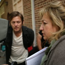On the film set of " Hello Herman " directed by Michelle Danner staring Norman Reedus
