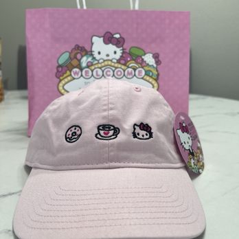 Hello Kitty Cafe - I'm 100% sure, this is a cap & not a hat! - Themed Cafes Near Me - Las Vegas, Nevada Hello Kitty Cafe - I'm 100% sure, this is a cap & not a hat! - Themed Cafes Near Me - Las Vegas, Nevada