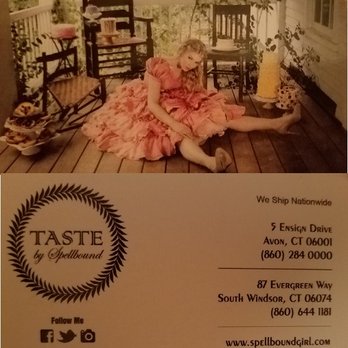 Taste By Spellbound - Quite the interesting business card - Desserts Near Me - Avon, Connecticut
