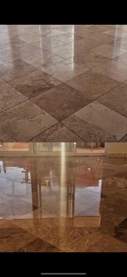 Photo of All Trades - Las Vegas, NV, US. Tile cleaning before and after