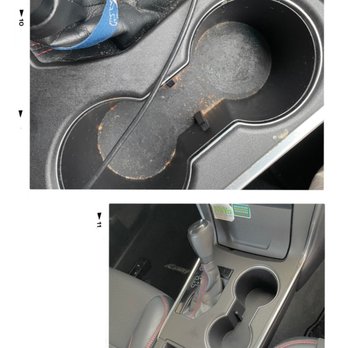 Reserve Auto Detail - Camry center console before and after - Auto Detailing Near Me