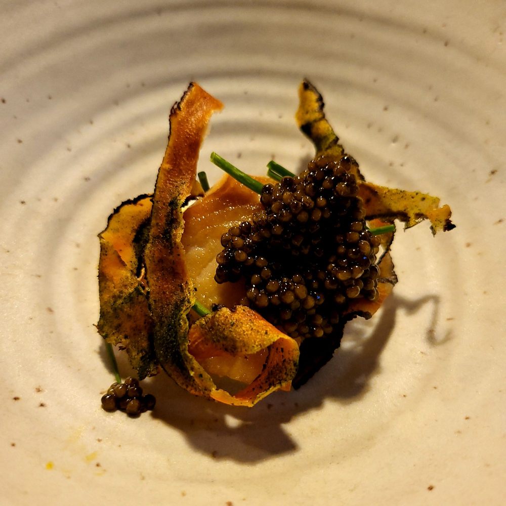 Altura - Black cod with smoked osetra caviar - IG @bougiefoodieboi - Italian Near Me - Seattle, Washington