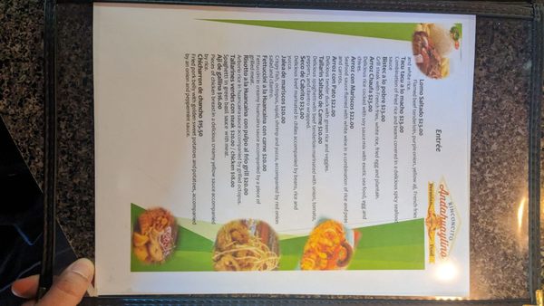 Menu photo 2 Rinconcito Andahuaylino Santa Rosa, CA