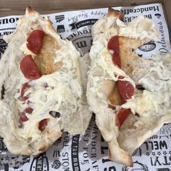 Raw pizza "rolls"
