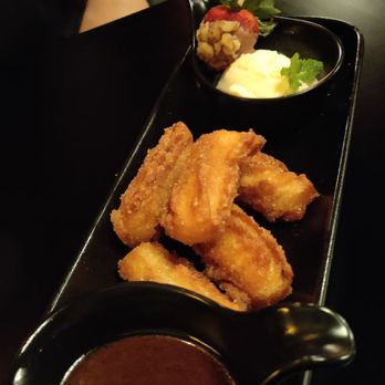 Taco Tumba - Churros with chocolate sauce and vanilla ice cream - Tacos Near Me - Astoria, New York Taco Tumba - Churros with chocolate sauce and vanilla ice cream - Tacos Near Me - Astoria, New York