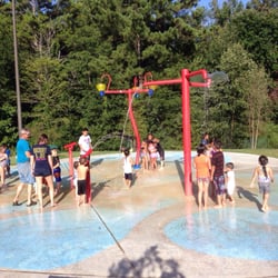 Faulkner Park - Lotsa water & space available for the kid. Only concern is the concrete base ... But otherwise it's cool (pun intended)!