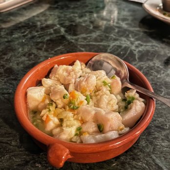 Finca - Ceviche - fresh citrus marinated halibut, ginger, shallot, jalapeño, pickled habanero - Spanish Near Me - Salt Lake City, Utah Finca - Ceviche - fresh citrus marinated halibut, ginger, shallot, jalapeño, pickled habanero - Spanish Near Me - Salt Lake City, Utah