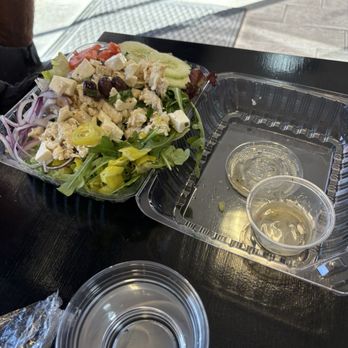 Panino - Greek salad-dad made two meals out of this salad. It came with garlic toast but he can't eat it. - Sandwiches Near Me - Las Vegas, Nevada
