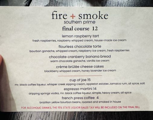 Menu photo 4 Fire Smoke Knoxville, TN
