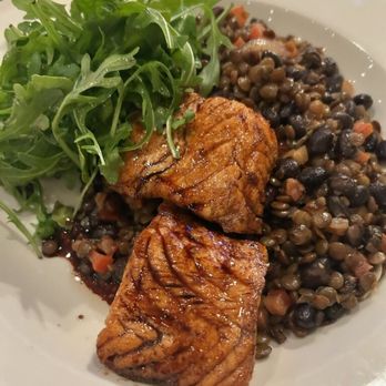 Butera's - Balsamic Glazed Salmon Medallions with Lentils $29 - Italian Near Me - Woodbury, New York