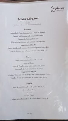 Menu photo 1 Sabores Empuriabrava, GI Menu photo 1 Sabores Empuriabrava, GI