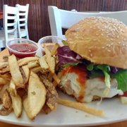 Photo of Food Fair By Diego - Los Angeles, CA, United States. Turkey burger in Hand cut fries!!