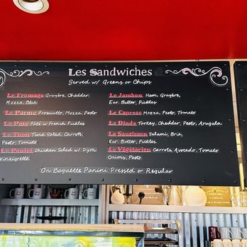 French Corner - menus on the wall of a restaurant - Breakfast & Brunch Near Me - Carlsbad, California French Corner - menus on the wall of a restaurant - Breakfast & Brunch Near Me - Carlsbad, California
