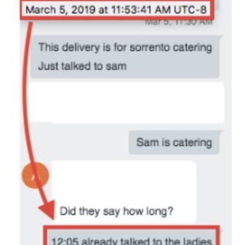 Sorrento Catering - Photo 2 Communication with my team at 11:53a - Caterers Near Me - San Francisco, California Sorrento Catering - Photo 2 Communication with my team at 11:53a - Caterers Near Me - San Francisco, California