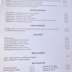 Café Gaby - Menu