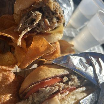 Bad As's Sandwich - The Porkalypse, some kettle chips and the Soprano - Sandwiches Near Me - Orlando, Florida Bad As's Sandwich - The Porkalypse, some kettle chips and the Soprano - Sandwiches Near Me - Orlando, Florida