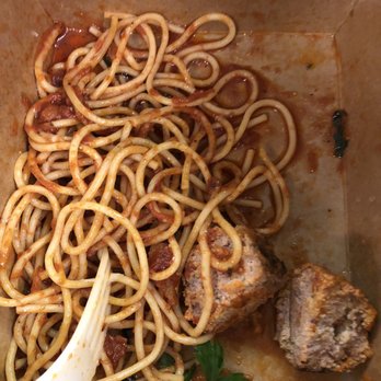 Centonove - Spaghetti con pomodoro with 1 meatball we cut in 1/4 - Italian Near Me - Los Gatos, California