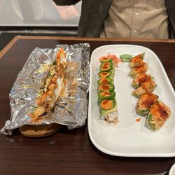 Ocean Sushi - Playboy roll, Mexican roll, and TNT roll