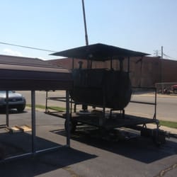 Lark's Bar-B-Que - Huge smoker.