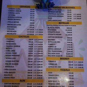 El Wacal - Menu as of 3/17/18 - American Near Me - Ciudad Valles, SLP El Wacal - Menu as of 3/17/18 - American Near Me - Ciudad Valles, SLP