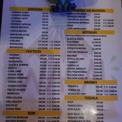 El Wacal - Menu as of 3/17/18