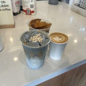 Series A Coffee - Flat white black sesame specialty drink and dalgona - Coffee & Tea Near Me - Beverly Hills, California