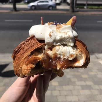 Faria Bakery - Inside lavender peach croissant - Bakeries Near Me - Sacramento, California