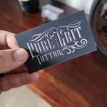Pure Grit Tattoo - Business card front - Tattoo Near Me - Hendersonville, North Carolina Pure Grit Tattoo - Business card front - Tattoo Near Me - Hendersonville, North Carolina