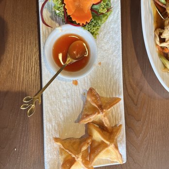 Chico Thai Cuisine - The crab rangoons (I took the picture after eating three of them... I couldn't wait!) - Thai Near Me - Chico, California