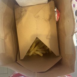 Open box food getting cold.