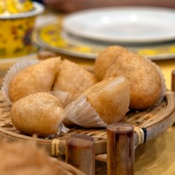Emperor Seafood Restaurant 帝皇御宴 - Fried Glutinous Rice Dumplings 鹹水角 (Ham Sui Gok): $5.25; $5.69 with tax